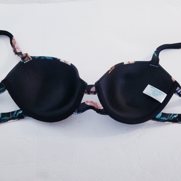 Asos Swim Floral Bikini Bra Top Size 34DD/E - Picture 5 of 12